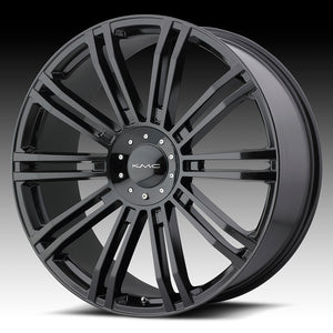 KMC KM677 D2 Gloss Black 22x9.5 +35 6x135|6x139.7mm 100.3mm - WheelWiz