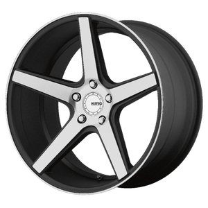 KMC KM685 DISTRICT Satin Black Machined Face 18x8 +38 5x114.3mm 72.6mm - WheelWiz