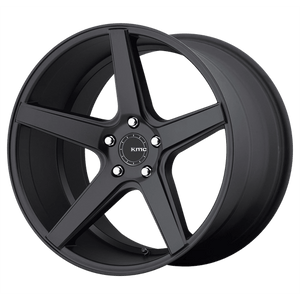 KMC KM685 DISTRICT Satin Black 20x8.5 +35 5x112mm 66.6mm - WheelWiz