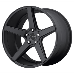 KMC KM685 DISTRICT Satin Black 20x8.5 +35 5x112mm 66.6mm - WheelWiz