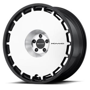 KMC KM689 SKILLET Gloss Black Machined Face 22x9 +38 6x139.7mm 100.3mm - WheelWiz
