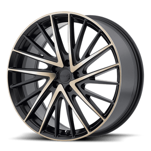 KMC KM697 NEWTON Satin Black W/ Machined Face And Tinted Clear 20x8.5 +35 5x112mm 66.6mm - WheelWiz