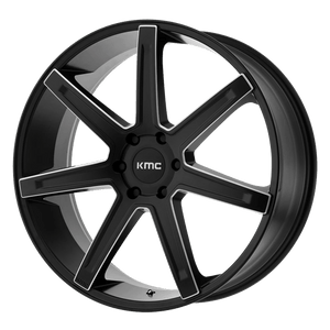 KMC KM700 REVERT Satin Black Milled 20x9 +35 5x127mm 72.6mm - WheelWiz