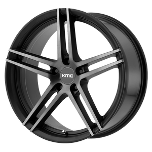 KMC KM703 MONOPHONIC Satin Black Titanium Black Face 19x9.5 +35 5x112mm 66.6mm - WheelWiz