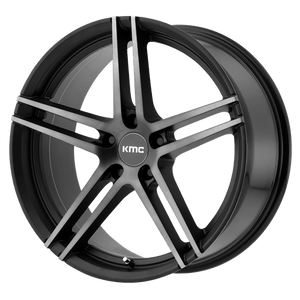 KMC KM703 MONOPHONIC Satin Black Titanium Black Face 19x9.5 +35 5x112mm 66.6mm - WheelWiz