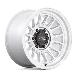 KMC KM724 IMPACT OL Silver Machined 17x9 -12 5x127mm 71.5mm - Wheelwiz