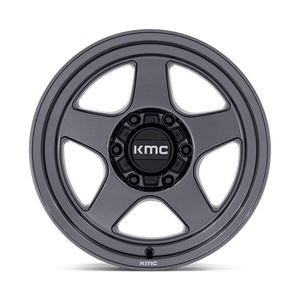 KMC KM728 LOBO Matte Anthracite 17x8.5 -10 6x135mm 87.1mm - Wheelwiz
