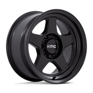 KMC KM728 LOBO Matte Black 17x8.5 -10 6x139.7mm 106.1mm - Wheelwiz
