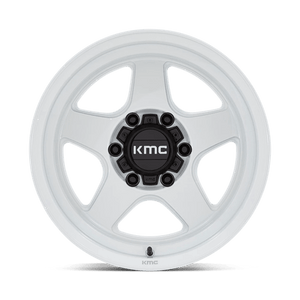 KMC KM728 LOBO Gloss White 17x9 -38 5x127mm 71.5mm - Wheelwiz