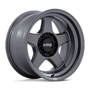 KMC KM728 LOBO Matte Anthracite 17x8.5 +18 5x127mm 71.5mm - Wheelwiz