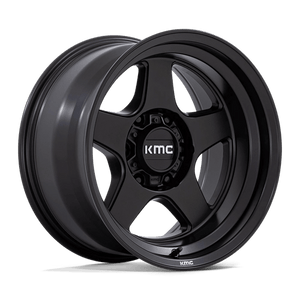 KMC KM728 LOBO Matte Black 17x9 -38 5x127mm 71.5mm - Wheelwiz