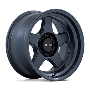 KMC KM728 LOBO Metallic Blue 17x8.5 +18 5x127mm 71.5mm - Wheelwiz