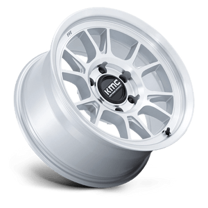 KMC KM729 RANGE Gloss Silver W/ Machined Face 17x8.5 0 6x114.3mm 66.1mm