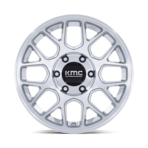 KMC KM730 HATCHET Gloss Silver W/ Machined Face 17x8.5 0 6x135mm 87.1mm - Wheelwiz