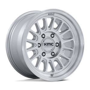 KMC KM733 IMPACT FFT Gloss Silver W/ Machined Face 18x9 +18 5x127mm 71.5mm