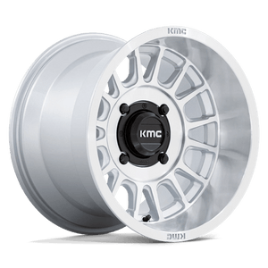 KMC KS138 IMPACT UTV Silver W/ Machined Face 15x10 0 4x137mm 96mm - Wheelwiz