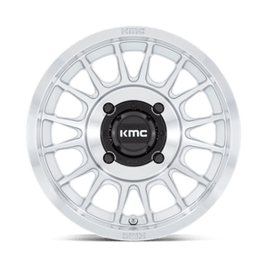 KMC KS138 IMPACT UTV Silver W/ Machined Face 15x7 +10 4x137mm 96mm - Wheelwiz