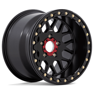 KMC KS235 GRENADE BEADLOCK Satin Black 14x7 +10 4x137mm 112.1mm - Wheelwiz