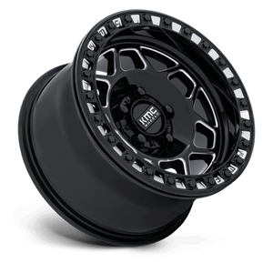 KMC KS241 TORX UTV BEADLOCK Gloss Black Milled 15x8 0 5x114.3mm 72.6mm - Wheelwiz