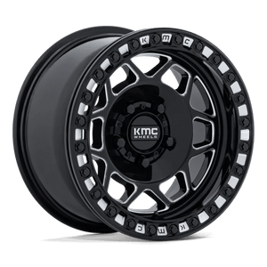 KMC KS241 TORX UTV BEADLOCK Gloss Black Milled 15x7 +38 5x114.3mm 72.6mm - Wheelwiz