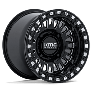 KMC KS242 AZTEC UTV BEADLOCK Gloss Black Milled 15x10 0 4x137mm 96mm - Wheelwiz