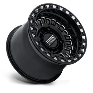 KMC KS242 AZTEC UTV BEADLOCK Gloss Black Milled 15x10 0 4x137mm 96mm - Wheelwiz