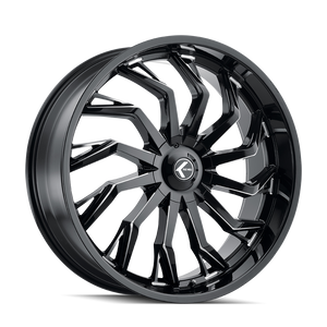 Kraze SCRILLA Gloss black milled 26x10 +30 6x135|6x139.7mm 100.3mm - Wheelwiz