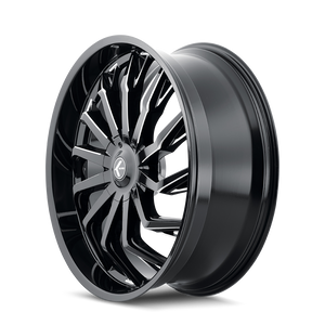 Kraze SCRILLA Gloss black milled 26x10 +18 5x115|5x120mm 74.1mm - Wheelwiz