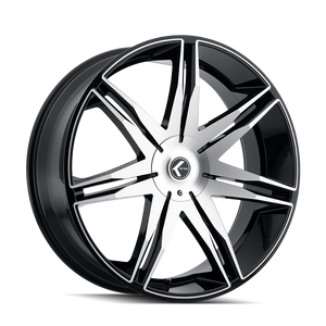Kraze EPIC Gloss black machined 22x9.5 +18 6x139.7mm 106.1mm - Wheelwiz