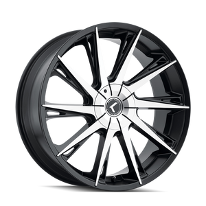 Kraze SWAGG Gloss black machined 24x9.5 +30 6x135|6x139.7mm 100.3mm - Wheelwiz