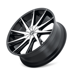Kraze SWAGG Gloss black machined 24x9.5 +18 5x127|5x139.7mm 87mm - Wheelwiz