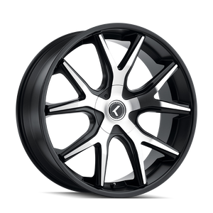 Kraze SPLTZ Gloss black machined 26x10 +18 5x127|5x139.7mm 87mm - Wheelwiz