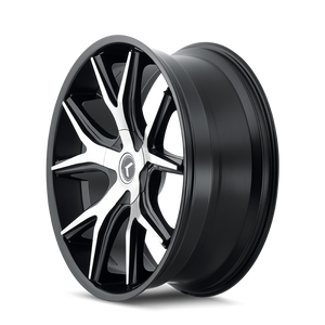 American Truxx SPLTZ Gloss black machined 22x9.5 +18 5x115|5x120mm 74.1mm - Wheelwiz