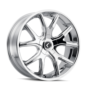 Kraze SPLTZ Chrome 24x9.5 +18 5x115|5x120mm 74.1mm - Wheelwiz