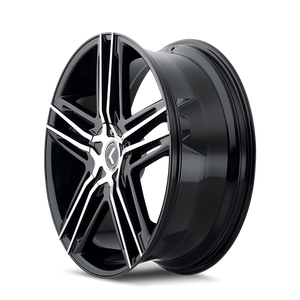 American Truxx HELLA Gloss black machined 20x8.5 +40 5x112|5x114.3mm 73mm - Wheelwiz