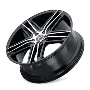 Kraze HELLA Gloss black machined 22x8.5 +40 5x112|5x114.3mm 73mm - Wheelwiz