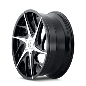 Kraze ROGUE Gloss black machined 20x8.5 +40 5x108|5x114.3mm 73.1mm - Wheelwiz