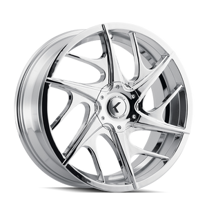 Kraze ROGUE Chrome 20x8.5 +40 5x114.3|5x120mm 74.1mm - Wheelwiz