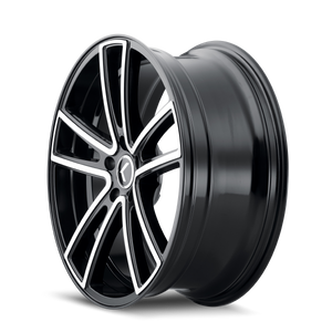 Kraze 190 Gloss black machined 22x8.5 +38 5x120mm 74.1mm - Wheelwiz