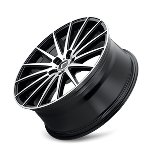 Kraze 191 Matte black machined 22x8.5 +38 5x115mm 72.62mm - Wheelwiz