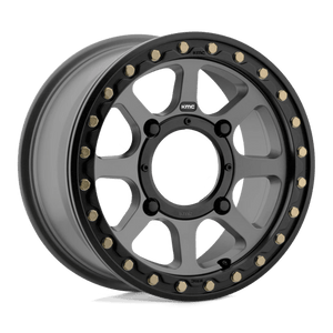 KMC KS234 ADDICT 2 BEADLOCK Satin Gray 15x6 +38 4x137mm 112.1mm - Wheelwiz