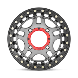 KMC KS240 RECON BEADLOCK Gun Metal W/ Gloss Black Ring 15x7 +38 4x156mm 132mm - Wheelwiz