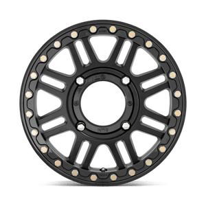KMC KS242 AZTEC UTV BEADLOCK Satin Black W/ Gloss Black Rg 15x10 0 4x137mm 112.1mm - Wheelwiz