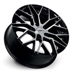 Katana KR01 Gloss Black Machined Face 20x8.5 +40 5x110mm 73.1mm