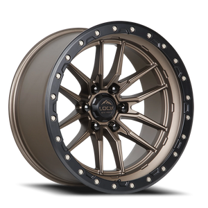 Lock Offroad Krawler Matte Bronze W/ Matte Black Ring 22x10 -18 6x135mm 87.1mm