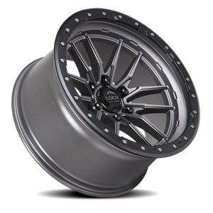 Lock Offroad Krawler Matte Grey W/ Matte Black Ring 20x10 -18 8x165.1mm 125.2mm