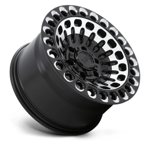 Black Rhino LABYRINTH Gloss Black W Mach Face & Mill 17x9.5 +12 6x135mm 87.1mm - Wheelwiz