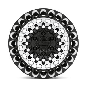 Black Rhino LABYRINTH Gloss Black W Mach Face & Mill 17x9.5 -18 5x127mm 71.5mm - Wheelwiz
