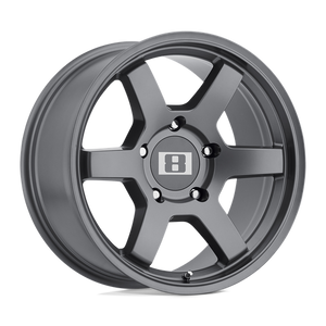 Level 8 MK6 Matte Gunmetal 17x8 00 6x114.3mm 71.5mm - WheelWiz