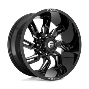 Fuel Offroad D747 LOCKDOWN Gloss Black Milled 20x9 +1 8x165.1mm 125.1mm - Wheelwiz